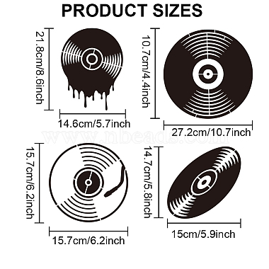 US 1 Set PET Hollow Out Drawing Painting Stencils(DIY-MA0004-37A)-2