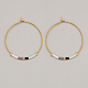 Glass Seed Beaded Hoop Earrings(XS8443-1)-1