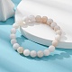 Dyed Natural Weathered Agate Round Beaded Stretch Bracelet for Women(BJEW-JB09382-02)-2