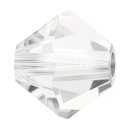 Preciosa&reg Crystal Beads, Czech Crystal, Bicone(451 69 302 Rondelle), 00030 Crystal, 5mm, Hole: 1mm(X-PRC-BA5-00030)