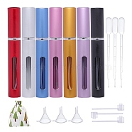Aluminum Perfume Spray Bottles Making, with Disposable Plastic Transfer Pipettes, Funnel Hopper, Plum, Polycotton Drawstring Bags, Mixed Color(DIY-BC0001-90)