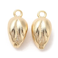 Brass Charms, Cadmium Free & Lead Free, Bud Charm, Real 24K Gold Plated, 13x7x6.5mm, Hole: 1.6mm(KK-M250-12G)
