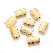 Tibetan Style Alloy Beads, Rectangle, Antique Golden, Lead Free & Cadmium Free & Nickel Free, 17x10.5x3.5mm Hole:2mm(X-GLF9837Y-NF)