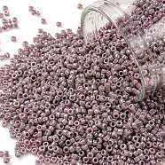 TOHO Round Seed Beads, Japanese Seed Beads, (412) Opaque AB Lavender, 15/0, 1.5mm, Hole: 0.7mm, about 3000pcs/10g(X-SEED-TR15-0412)