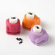 Mini Plastic Craft Punch Sets for Scrapbooking & Paper Crafts, Phrase I Love U, Random Color, 33x26x31mm(AJEW-F003-15)
