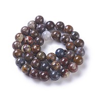 Natural Pietersite Beads Strands, Round, 10mm, Hole: 1mm, about 38~40pcs/strand, 15.3 inch~15.75 inch(39~40cm)(G-P428-06-10mm)