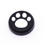 Silicone Replacement Cat Paw Thumb Grip Caps, Thumb Grips Analog Stick Cover, Black, 18x6.5mm, Inner Diameter: 13mm(AJEW-WH0181-02E)