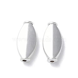 Alloy Beads, Long-Lasting Plated, Leaf, Silver, 14x6.5x3mm, Hole: 0.9mm(PALLOY-F309-14S)