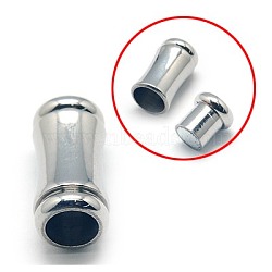 Tarnish Resistant 304 Stainless Steel Magnetic Clasps with Glue-in Ends, Column, Stainless Steel Color, 18x9mm(STAS-E006-15)