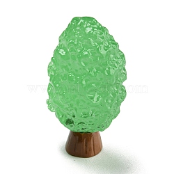 Luminous Resin Tree Display Decorations, Glow in the Dark, Micro Landscape Garden Decorations, Light Green, 26x14x13mm(CRES-D026-01A)