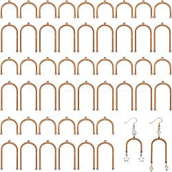 CHGCRAFT 60Pcs 2 Style Unfinished Wood Chandelier Component Links, 3 Loop Connector, Arch, Camel, 23~38x22x2mm, Hole: 1.2mm, 30pcs/color(WOOD-CA0001-55)