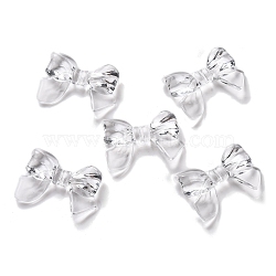 Transparent Acrylic Beads, Bowknot, Clear, 25x33x12.5mm, Hole: 2mm, about 227pcs/500g(OACR-M011-02)