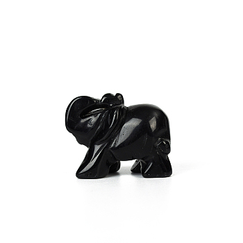 Natural Obsidian Elephant Decorations, Home Decorations, 40x30mm