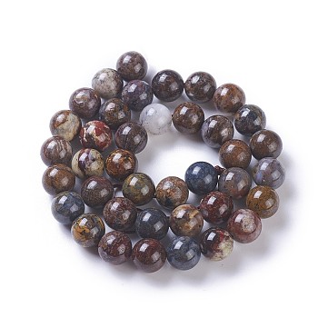 Natural Pietersite Beads Strands, Round, 10mm, Hole: 1mm, about 38~40pcs/strand, 15.3 inch~15.75 inch(39~40cm)