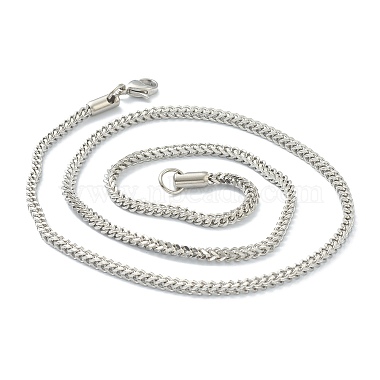 304 Stainless Steel Wheat Chain Necklaces(NJEW-I245-08B-P)-2