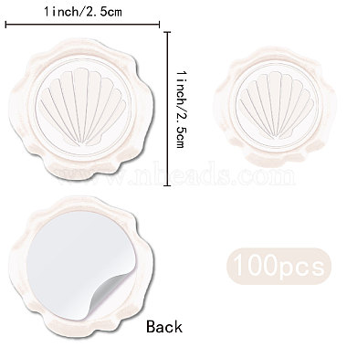 Craspire 100 шт. клейкие наклейки с сургучной печатью(DIY-CP0010-54B)-2