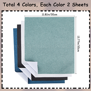 8 Sheets 4 Colors Linen Book Covers(DIY-CP0010-67B)-2