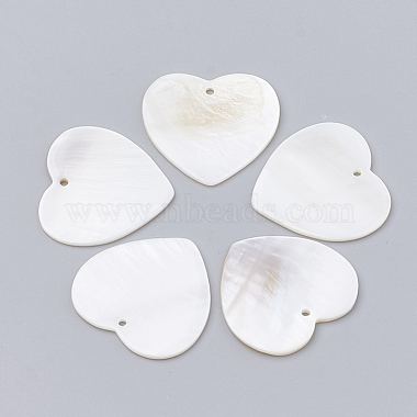 Seashell Heart Freshwater Shell Pendants