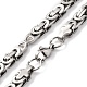 201 Stainless Steel Byzantine Chain Necklace(NJEW-F222-26P)-2