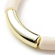 Acrylic Curved Tube Beaded Stretch Bracelet for Women(BJEW-JB08439-05)-5