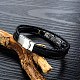Leather Braided Cords Triple Layer Multi-strand Bracelet(PW-WG63277-01)-3