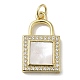 Brass Micro Pave Cubic Zirconia Pendants(KK-Q808-36G)-1