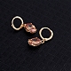 Real 18K Gold Plated Hot Trends Oval Brass Rhinestone Dangle Hoop Earrings(EJEW-EE0001-122B)-2