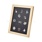 Wood & Plastic Rectangle Photo Frame Stand, for Badge Storage, Gold, 255x205x23mm(DJEW-WH0072-13C-03)