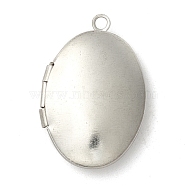 304 Stainless Steel Diffuser Locket Pendants, Photo Frame Pendants for Necklaces, Oval, Stainless Steel Color, 24x16x5.4mm, Hole: 1.6mm, Inner Diameter: 14.5x10mm(STAS-K002-09P)