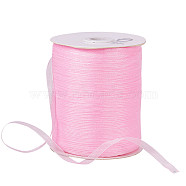 Organza Ribbon, Pink, 1/4 inch(6mm), 500yards/Roll(457.2m/Roll)(RS6mmY043)