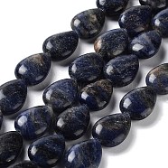 Natural Sodalite Beads Strands, Teardop, 17.5~18x13x6mm, Hole: 1.2mm, about 22pcs/strand, 15.24 inch(38.7cm)(G-L242-19)