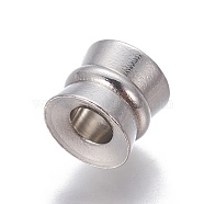 Tarnish Resistant 201 Stainless Steel Beads, Column, Stainless Steel Color, 6x7mm, Hole: 3mm(STAS-P239-17P)