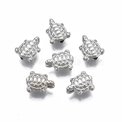 CCB Plastic Beads, for DIY Jewelry Making, Tortoise, Platinum, 9.5x8x4mm, Hole: 1.4mm(CCB-S162-41P)