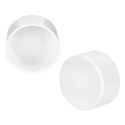 Plastic Water Pipe End Caps, White, 98.5x49mm, Inner Diameter: 90mm(FIND-WH0137-14B-01)