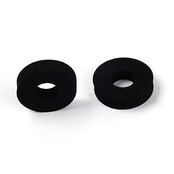 Joystick Sponge Ring, Flat Round, Black, 2x0.5cm, Hole: 8mm