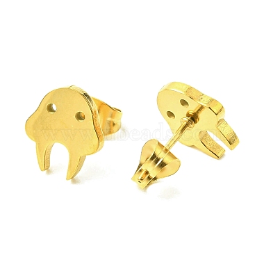 joli petit thème animal 304 boucles d'oreilles à tige en acier inoxydable(EJEW-B041-03A-G)-2