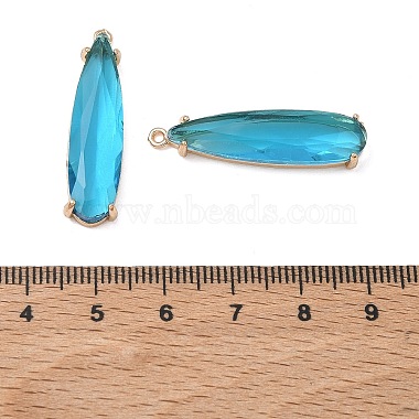 colgantes de cristal transparente(GLAA-T007-15G)-3