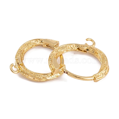 Rack Plating Brass Hoop Earring Findings(KK-S374-03G)-2