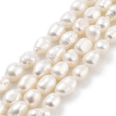 Snow Two Sides Polished Pearl Beads