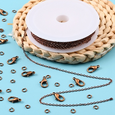 DIY 3m Brass Cable Chain Jewelry Making Kit(DIY-YW0005-75R)-5