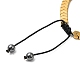 bracelets de perles tressées en hématite synthétique non magnétique(BJEW-E080-01A)-3