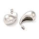 Rack Plating Brass Twist Teardrop Stud Earrings for Women(X-EJEW-K247-02P)-2