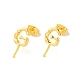 Brass Stud Earrings Findings(EJEW-H128-04G)-1