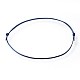 Fabrication de bracelet en cordons de polyester cirés plats réglables(AJEW-JB00508-04)-1