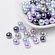 Silver-Grey Mix Pearlized Glass Pearl Beads(HY-X006-8mm-13)-1