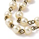 Handmade Round Glass Pearl Beads Chains for Necklaces Bracelets Making(AJEW-JB00035-07)-3