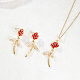 Alloy Stud Earring & Pendant Necklaces for Women(LF3294)-3