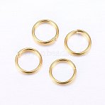 304 Stainless Steel Open Jump Rings, Round, Golden, 20 Gauge, 4x0.8mm, Inner Diameter: 2.5mm(X-STAS-O098-01G-11)
