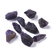Rough Raw Natural Amethyst Beads, Undrilled/No Hole Beads, Nuggets, 19~42x17~30x10~16mm, about 12pcs/100g, 100g/bag(G-WH0003-06)