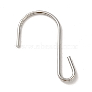 304 Stainless Steel S-Hook Clasp, Stainless Steel Color, 55x40x2.5mm(STAS-C085-03K-P)